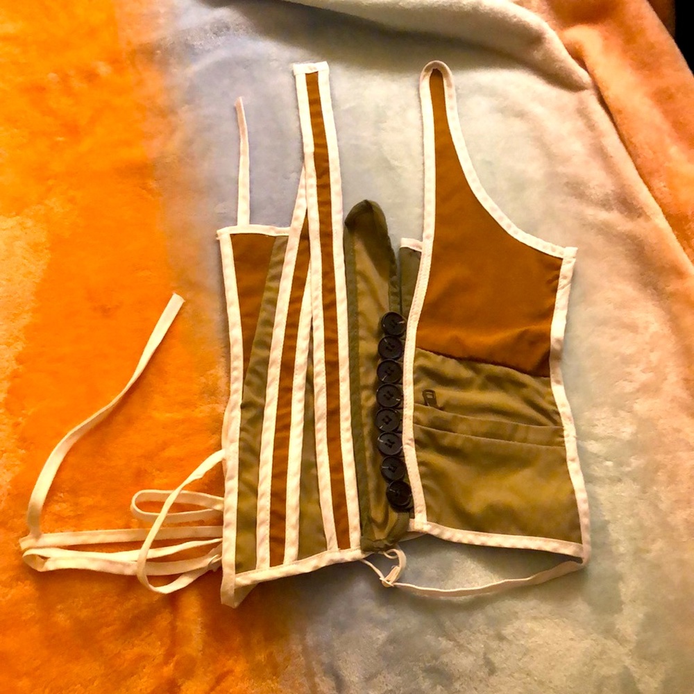 FABULOUS KHAKI Jacket with corset style top